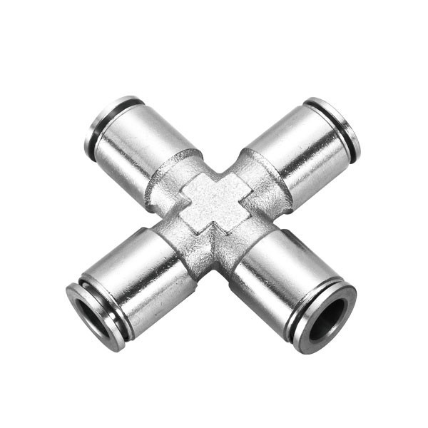 MPZA union cross brass push in fittngs connectors